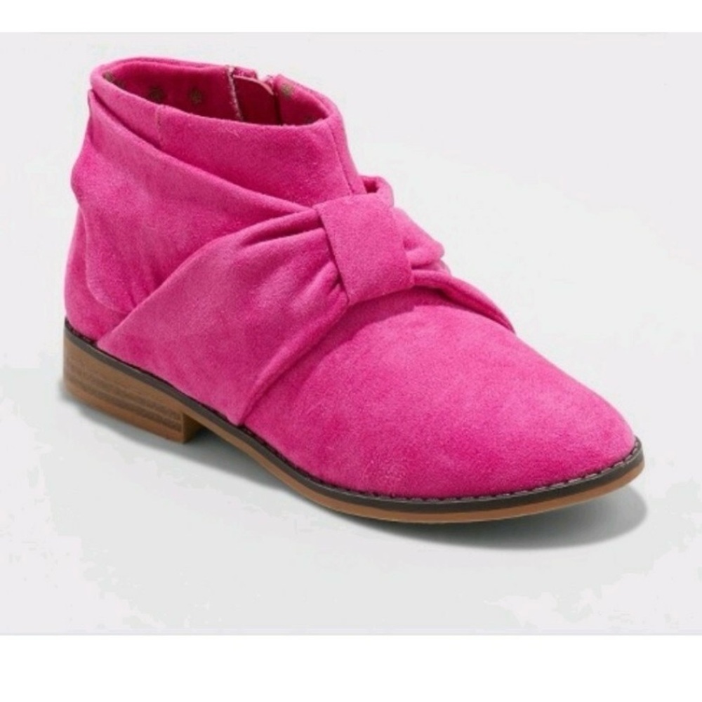 Cat & Jack Pink Suede Ankle Boots